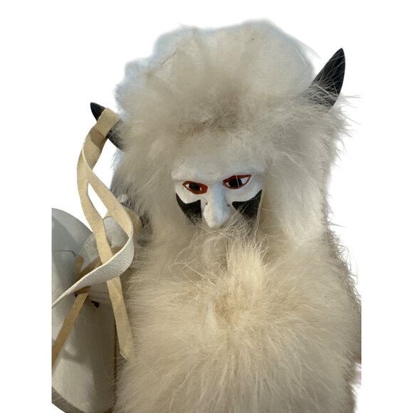 Vintage Vera Hudson Kachina Buffalo Warrior Handcrafted Figurine Sculpture White - Picture 4 of 12